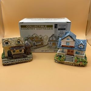 Vintage RGA Industries Collectible Country Cottages Train Station General Store
